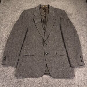 Kuppenheimer Sport Coat Mens Grey 44L Camel Hair USA Blazer‎ Premier Edition VTG